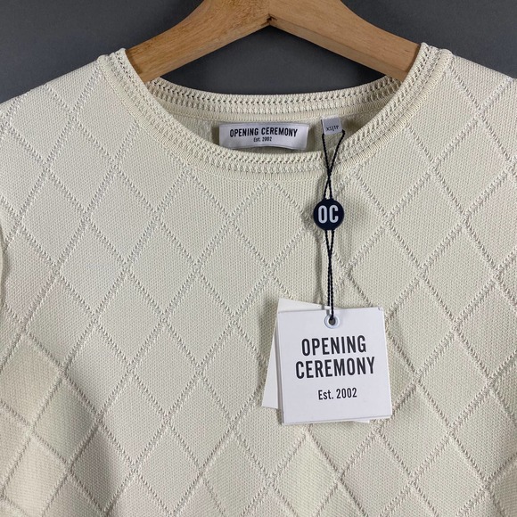 Opening Ceremony Pattern Flare Cuffs Ivory Sweater - Picture 7 of 15